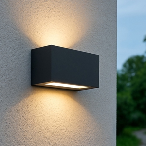 Isyluce applique da esterno nero rettangolare moderna