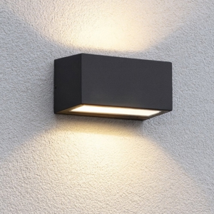 Twin ap1 applique da esterno ip44 nero rettangolare ideal lux