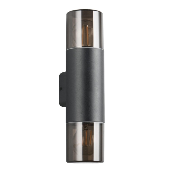 Applique da esterno a due luci nera moderna ip44 Applique da esterno a due luci nera moderna ip44