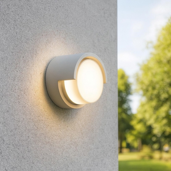 Mini applique per esterno tondo bianco led 2700k 3300k 4000k