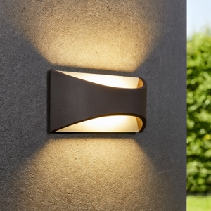 Visualizza i dettagli per Applique da esterno marrone biemissione luce led 6w 3000k ip65 Applique da esterno marrone biemissione luce led 6w 3000k ip65