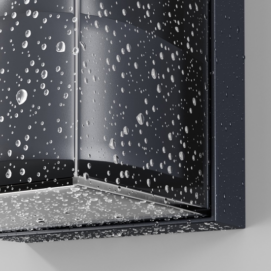 Maytoni conf applique da esterno ip65 nero rettangolare