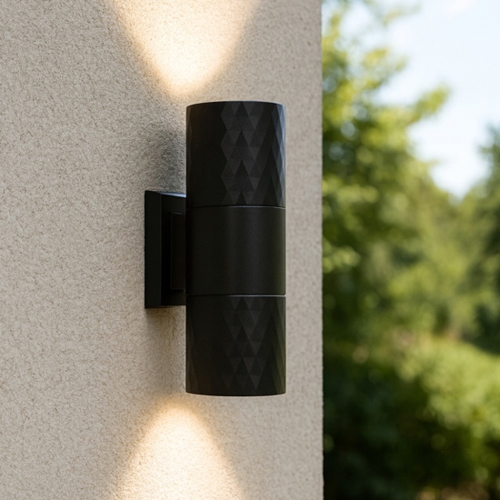 Maytoni bowery applique da esterno decorata ip54 nera