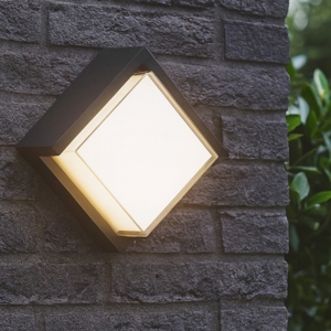 Applique per esterno antracite led 12w 3000k quadrato moderno
