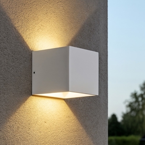 Ideal lux rubik ap 4000k applique per esterno cubo bianco 8,5w