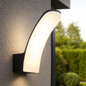 Fiumino eglo applique da esterno nero led 11w 3000k moderno