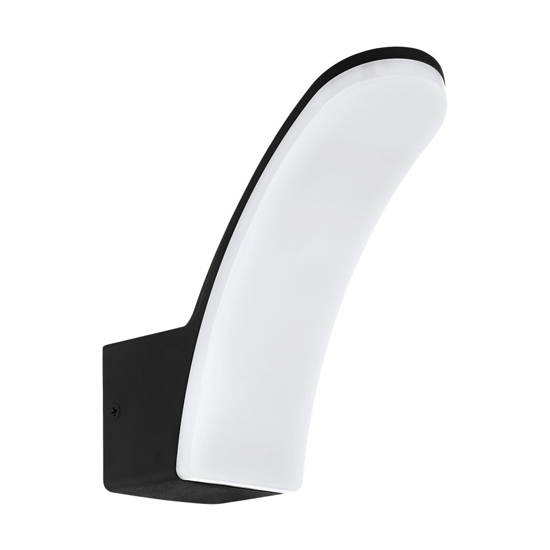 Fiumino eglo applique da esterno nero led 11w 3000k moderno