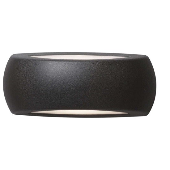 Applique da esterno alassio top light nero anti corrosione ip66