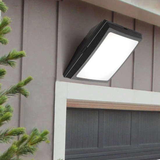 Top light siena applique nera per esterni ip66