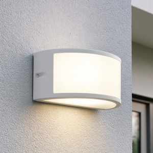 Rex-1 ap1 applique da esterno ip44 bianco curvo ideal lux