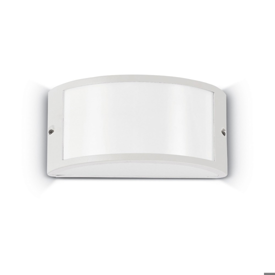 Rex-1 ap1 applique da esterno ip44 bianco curvo ideal lux