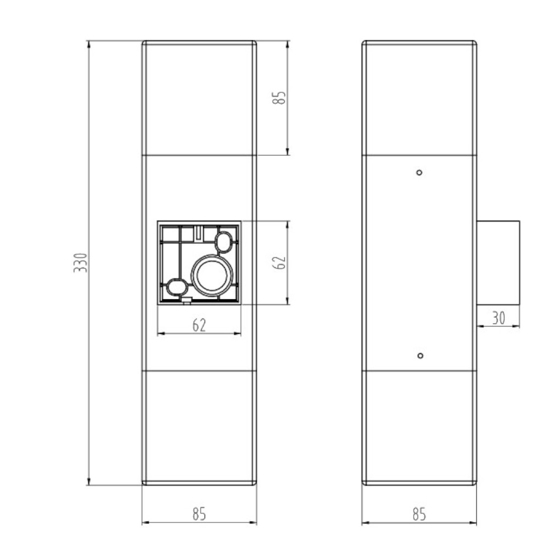 Applique per esterno moderna antracite quadrata Applique per esterno moderna antracite quadrata