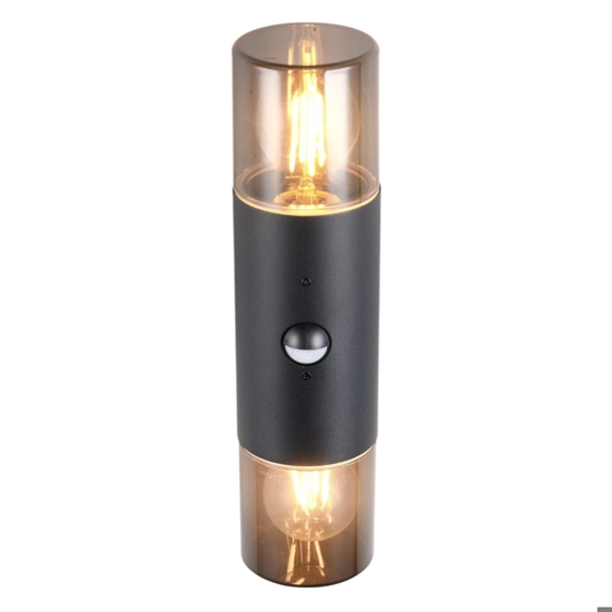 Applique per esterno con sensore movimento nera moderna Applique per esterno con sensore movimento nera moderna