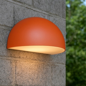 Applique da esterno ip44 h14 cm arancione