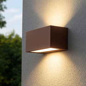 Applique da esterno isyluce metro led 24w 4000k corten marrone