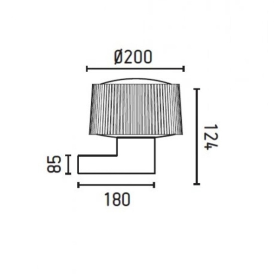 Applique per esterno grigio scuro moderna