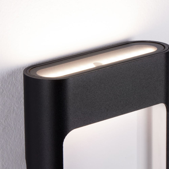 Applique quadrata per esterno nera moderna led 9w 3000k
