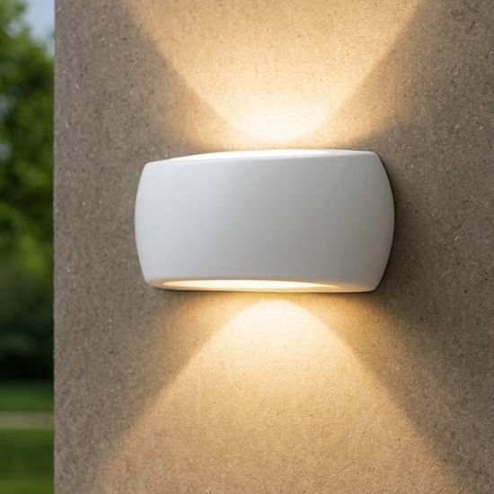 Alassio applique da esterno bianco anti corrosione top light ip66
