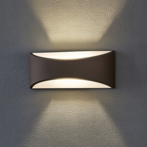 Applique da esterno moderna marrone led 12w 3000k ip65