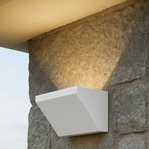 Applique bianca per esterno moderna led 18w 3000k ip65