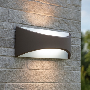 Applique marrone per esterno balcone moderno led 12w 4000k ip65