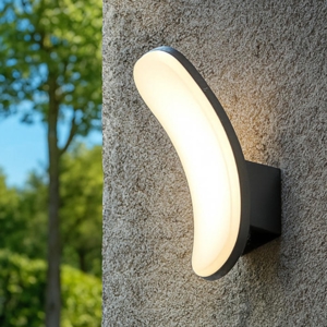 Applique da esterno balcone curva grafite led 15w 4000k ip65