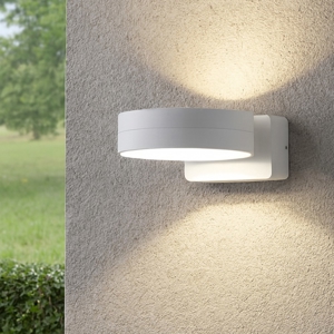 Applique da esterno bianca biemissione led 16w 4000k ip65
