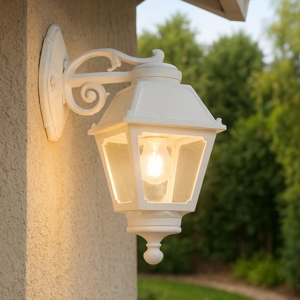 Applique lanterna bianca per esterni anti corrosione top light alba