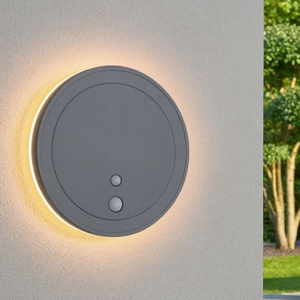 Applique circolare da esterno led 2w sensore di movimento