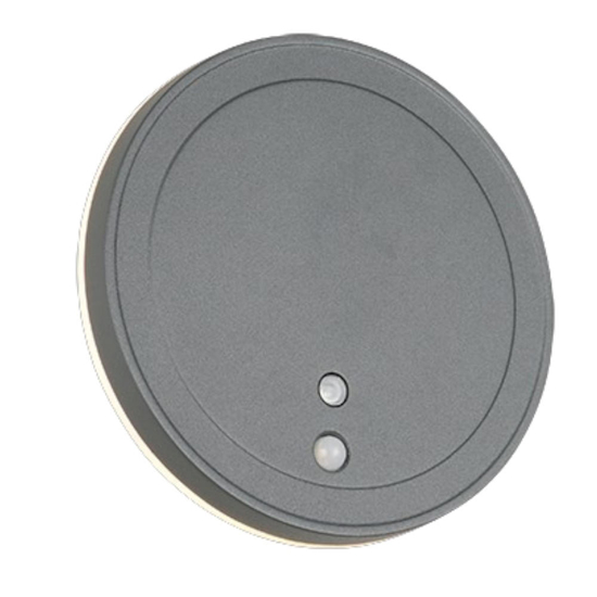 Applique circolare da esterno led 2w sensore di movimento