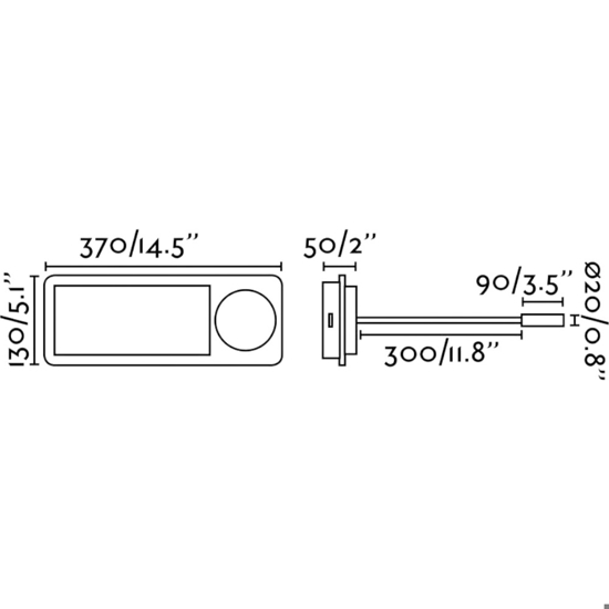 Applique per comodino camera da letto legno nero moderna