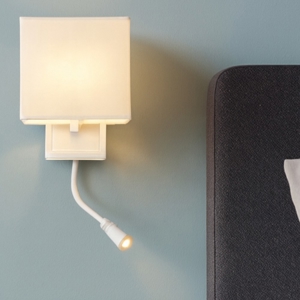 Applique per comodino camera da letto due luci con interruttore