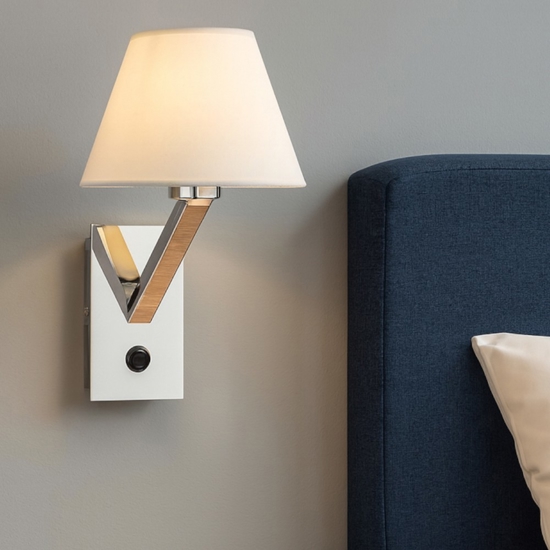 Applique cromato per comodino camera da letto moderna hotel