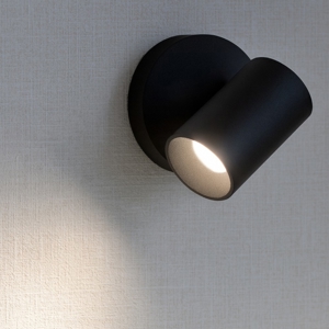 Applique led 11w 3000k orientabile linea light bart s nero