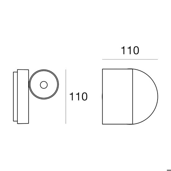 Applique led 11w 3000k orientabile linea light bart s nero Applique led 11w 3000k orientabile linea light bart s nero