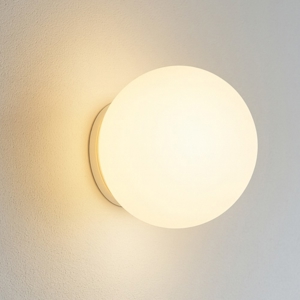 Ideal lux mapa bianco ap1 d30 applique sfera di vetro