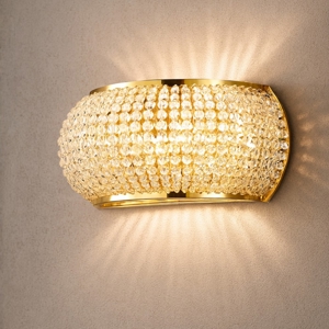 Pasha' ap3 applique cristallo oro lucido ideal lux