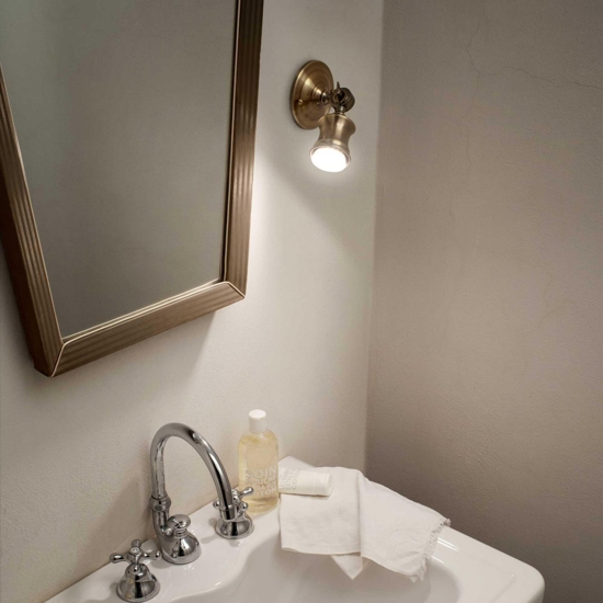 Barber ap1 ideal lux applique snodato brunito gu10 3000k Barber ap1 ideal lux applique snodato brunito gu10 3000k