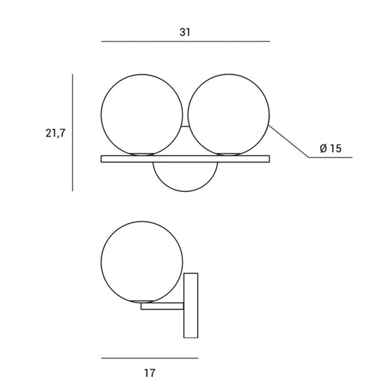 Jugen sforzin miloox lampada nera da parete  Jugen sforzin miloox lampada nera da parete
