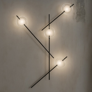 Miloox mikado applique moderna design sfere orientabili
