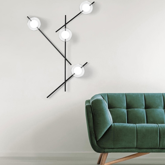 Miloox mikado applique moderna design sfere orientabili