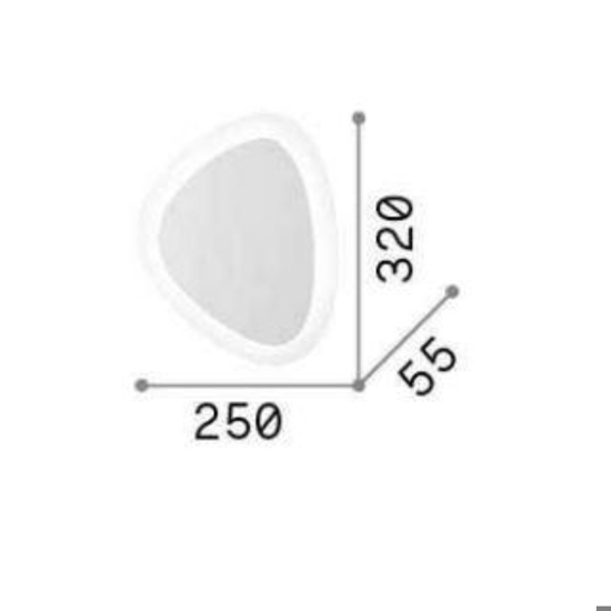 Gingle ap d32 ideal lux applique led 26w 3000k design moderno