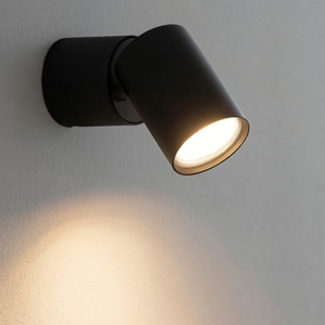 Ideal lux toby pl1 applique da parete orientabile cilindro nero