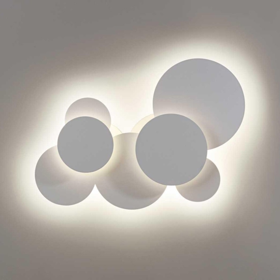 Ideal lux cloud pl d74 grande applique moderna design led 46w 3000k