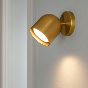 Ideal lux dodo ap1 applique da parete orientabile oro ottone