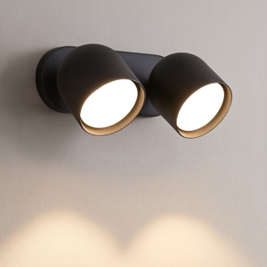 Ideal lux dodo nero ap2 applique da parete moderna luci orientabili