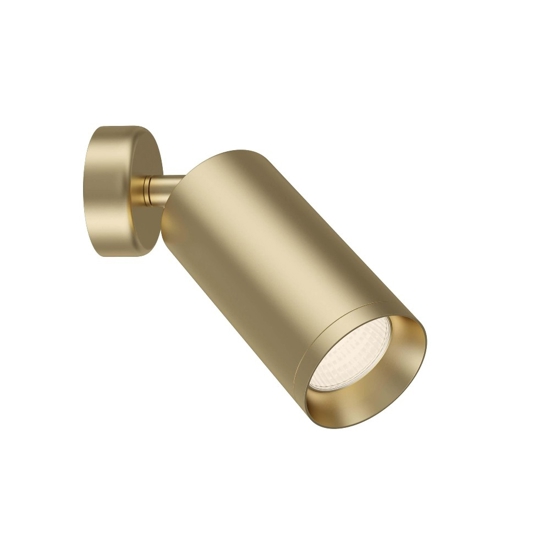 Applique da parete cilindro oro satinato spot orientabile