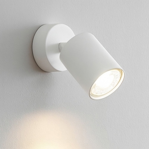 Applique da parete con spot orientabile cilindro bianco toplight