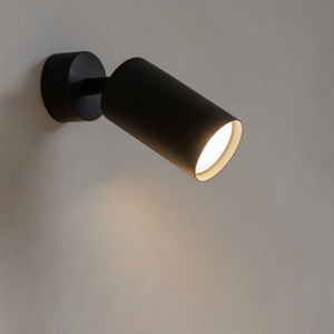 Ideal lux dynamite pl1 applique da parete nero spot orientabile