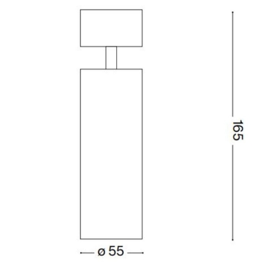 Ideal lux dynamite pl1 applique da parete nero spot orientabile